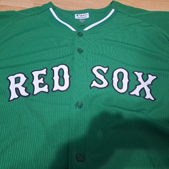 Boston Red Sox St. Patrick's Day Spring Training/BP MLB Jersey Men's 52 - Picture 3 of 6